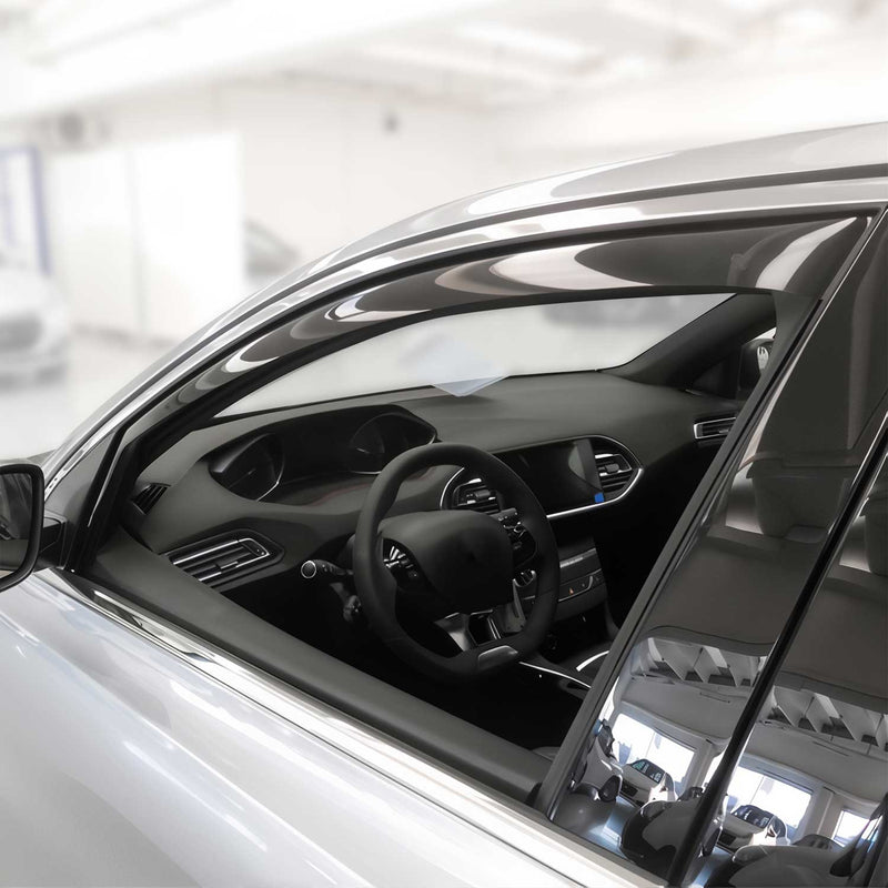 Deflettore antivento e antipioggia per Peugeot 308 2013-2025 5 porte in acrilico scuro, 2 pezzi