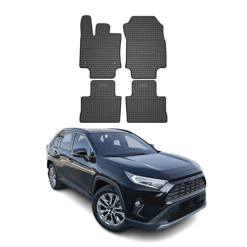 Tappetini in gomma neri per Toyota RAV4 2019-2025, 4 pezzi