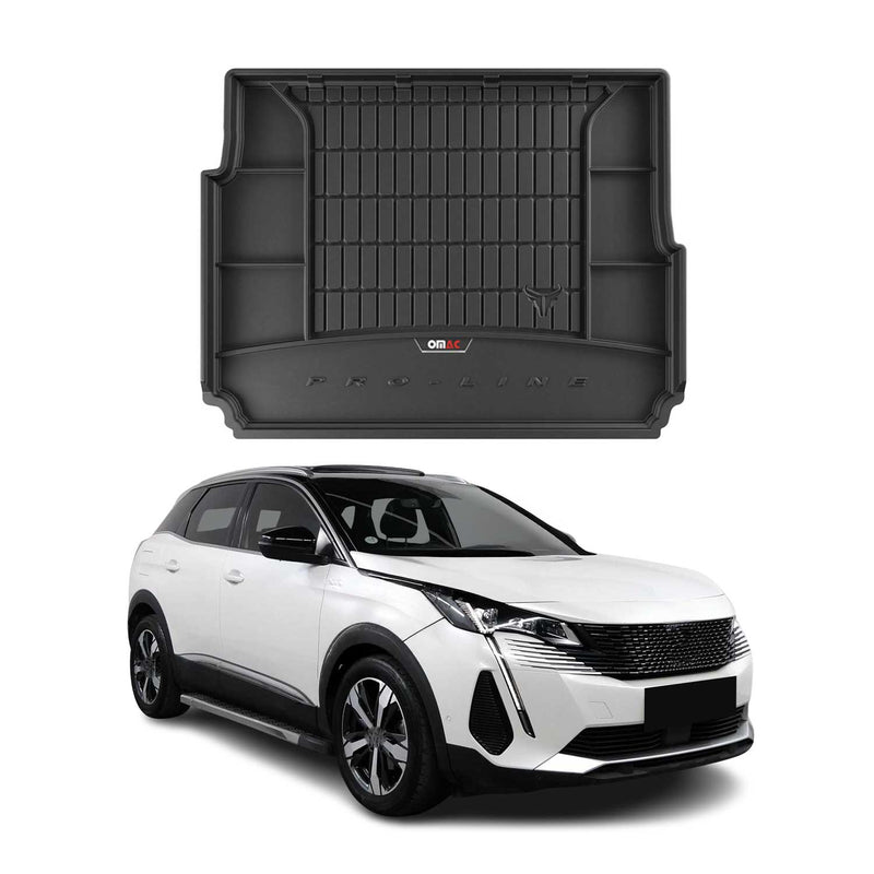 Rivestimento in gomma per bagagliaio OMAC per Peugeot 3008 2016-2025, rivestimento per bagagliaio in TPE ibrido