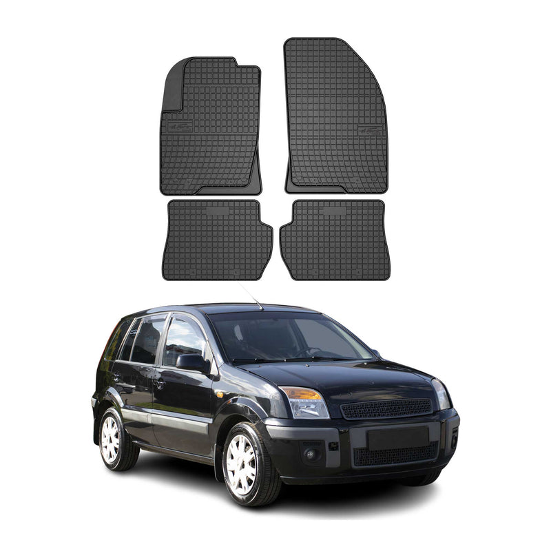 Tappetini Ford Fusion 2002-2012 in TPE nero, 4 pezzi