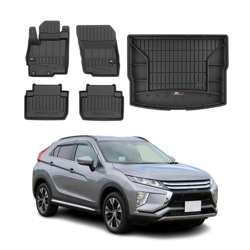 Tappetini e vaschetta per bagagliaio OMAC per Mitsubishi Eclipse Cross 2017-2025 in gomma