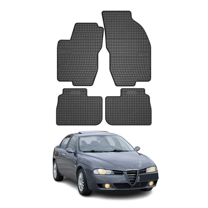 1997-2006 Alfa Romeo 156 156 Sportwagon Fußmatten Gummi Schwarz 4 tlg