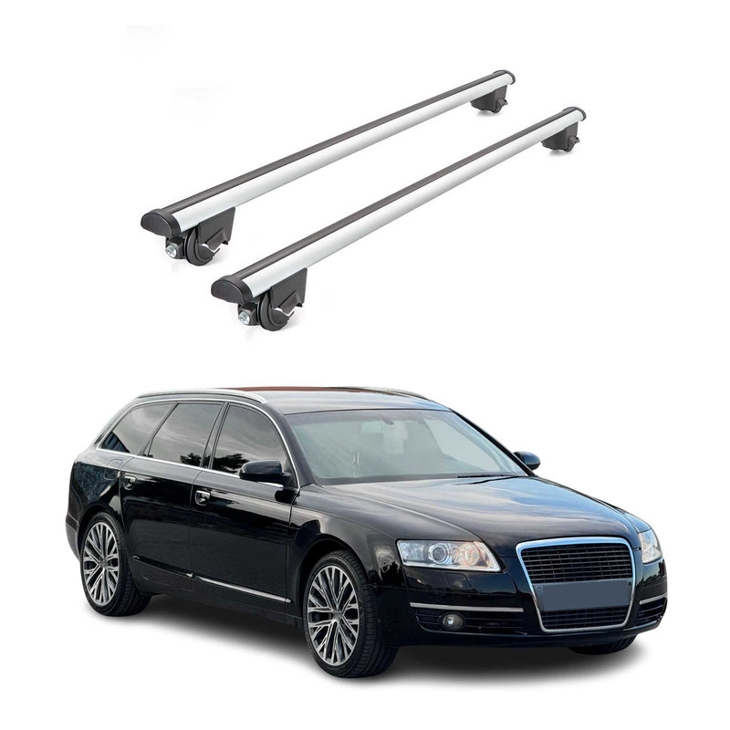 Dachträger Grundtäger für Audi A6 C6 Avant 2004-2011 100kg Alu Silber 2 tlg ABE