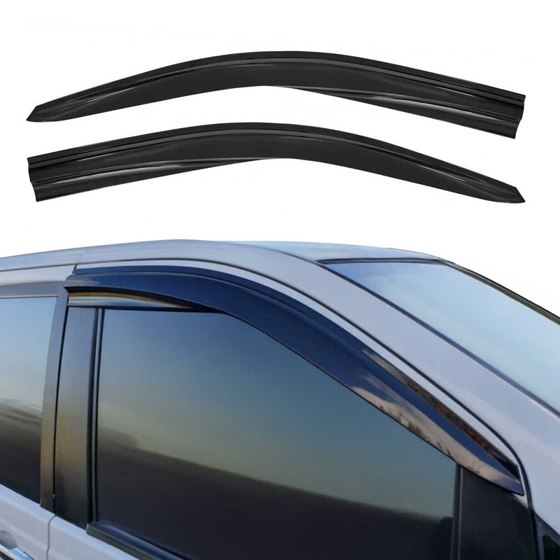 2 deflettori d'aria e deflettori antipioggia per Mercedes Vito Viano W639 2003-2014 scuri