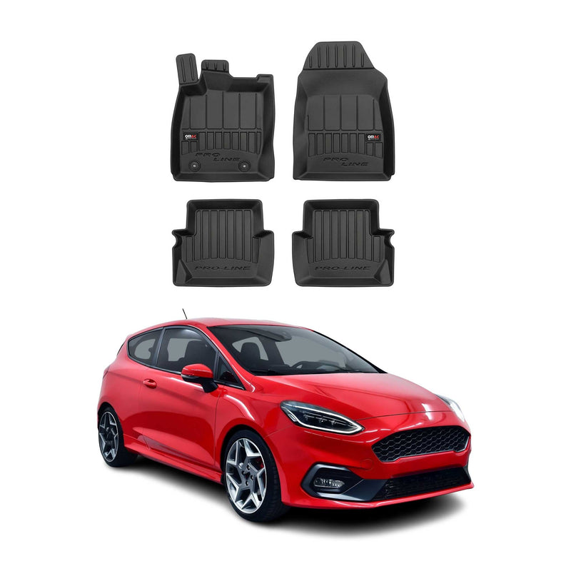 Tappetini Ford Fiesta 2017-2024 TPE Nero 4 pezzi