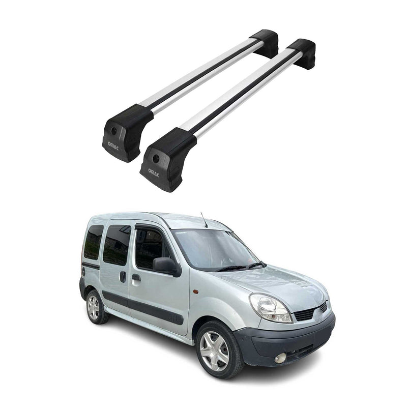 Portapacchi da tetto per Renault Kangoo 1 Pre-FL 1997-2003 Grigio Alluminio