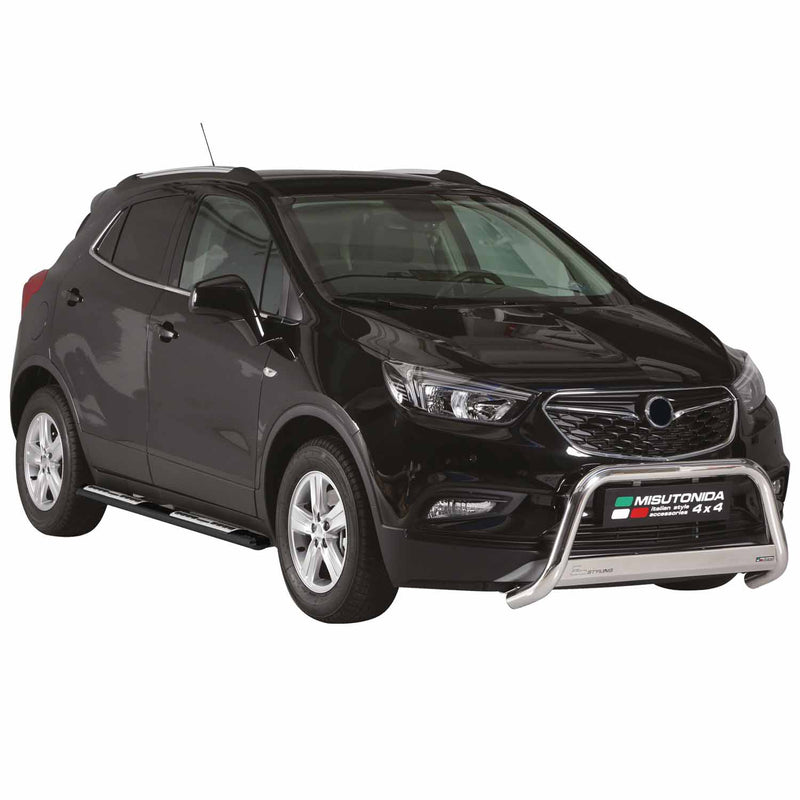 Minigonne laterali in acciaio inox per Opel Mokka 2012-2016 Nero
