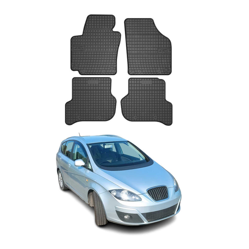Tappetini in TPE neri per Seat Altea XL 2006-2015, 4 pezzi.