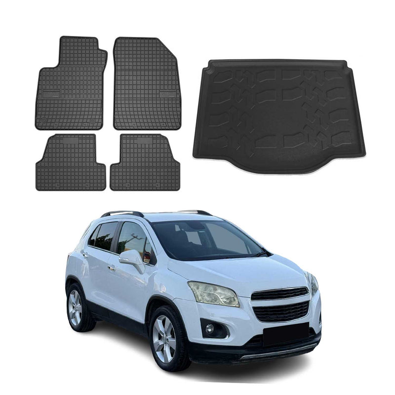 Tappetini e vassoio per bagagliaio Chevrolet Trax / Buick Encore 2013-2022, neri