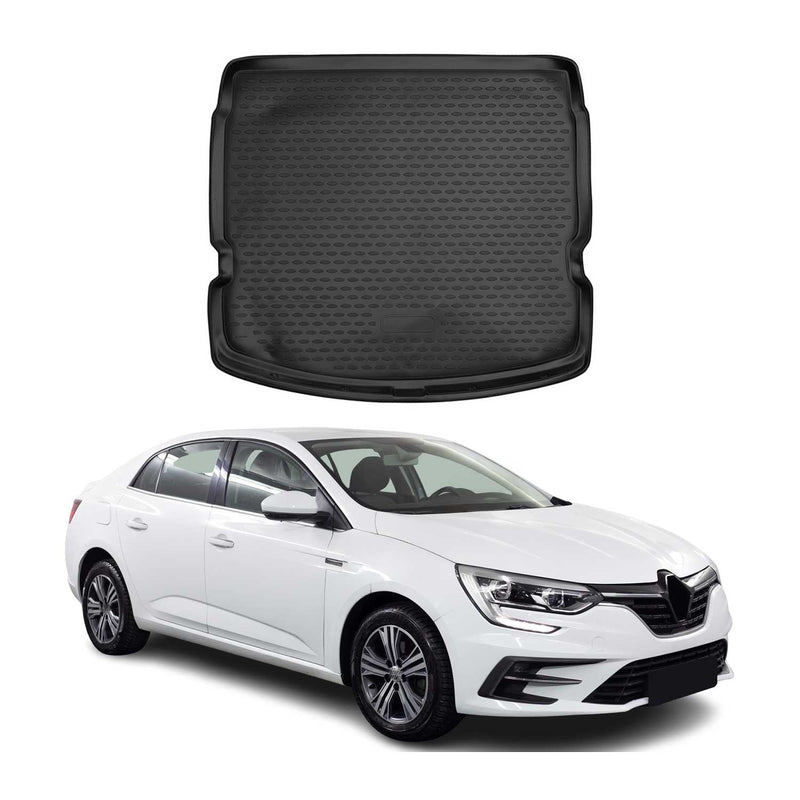 Tappetino per bagagliaio per Renault Megane 2016-2020 in gomma TPE nero