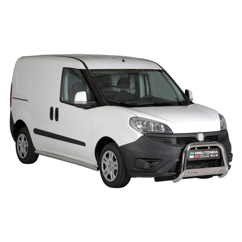 Protezione anteriore per Fiat Doblo 2015-2022 ø63mm acciaio argento