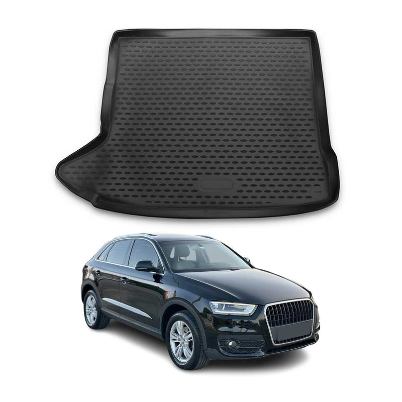 Tappetino per bagagliaio per Audi Q3 8U 2011-2018 in gomma TPE nero