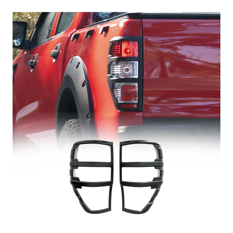 Strisce luci posteriori per Ford Ranger 2011-2024 ABS cromato scuro 2 pezzi