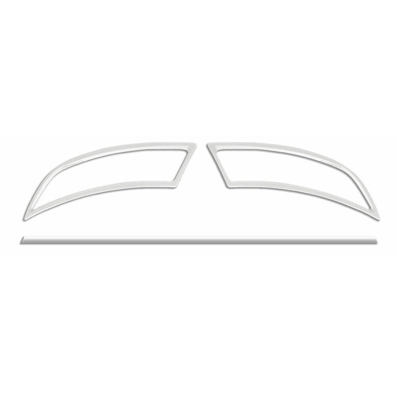 Modanatura paraurti scarico per Skoda Superb 2015-2025 in acciaio inox, 3 pezzi