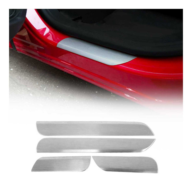 Soglie porte per Peugeot 3008 2017-2025 in acciaio inox argento 4 pezzi
