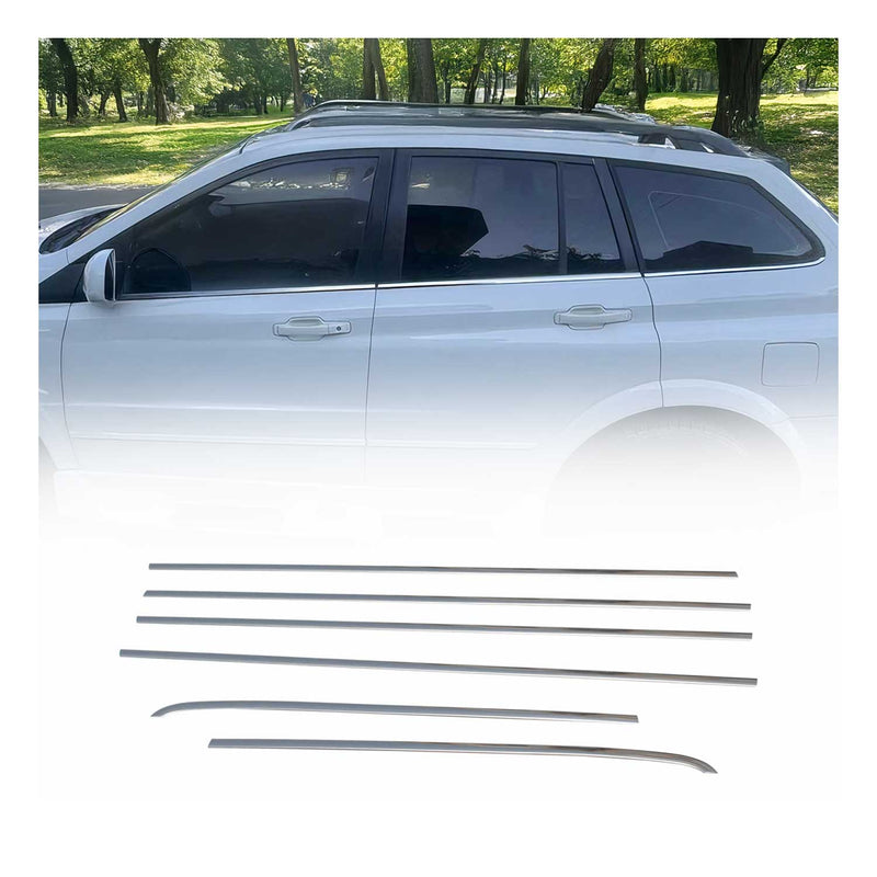 Strisce decorative per finestrini per Ssangyong Kyron 2007-2014 in acciaio inox cromato, 6 pezzi