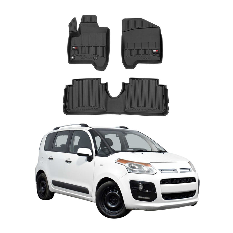 Tappetini Citroen C3 Picasso 2009-2016 TPE Nero 3 pezzi