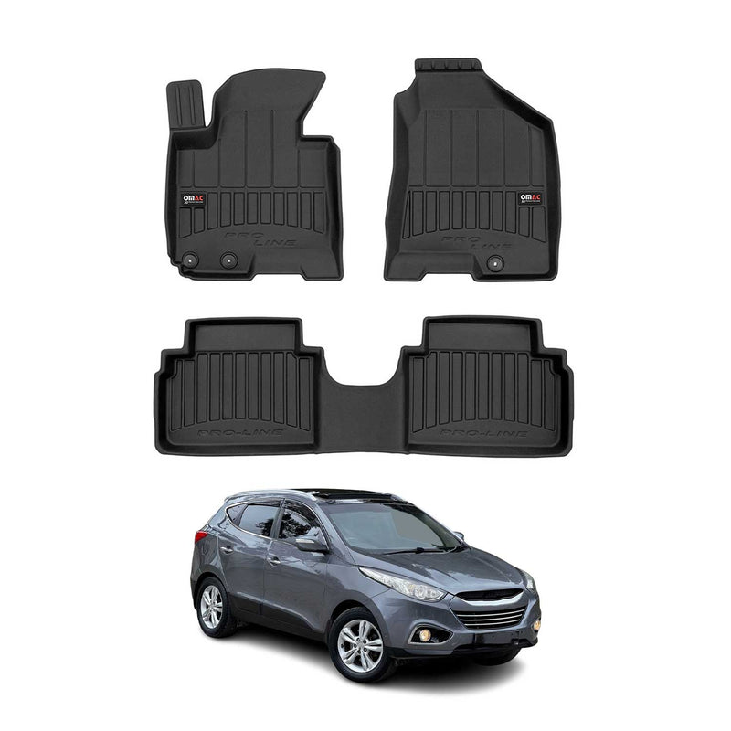 2009-2015 Hyundai ix35 Fußmatten TPE Schwarz 3 tlg