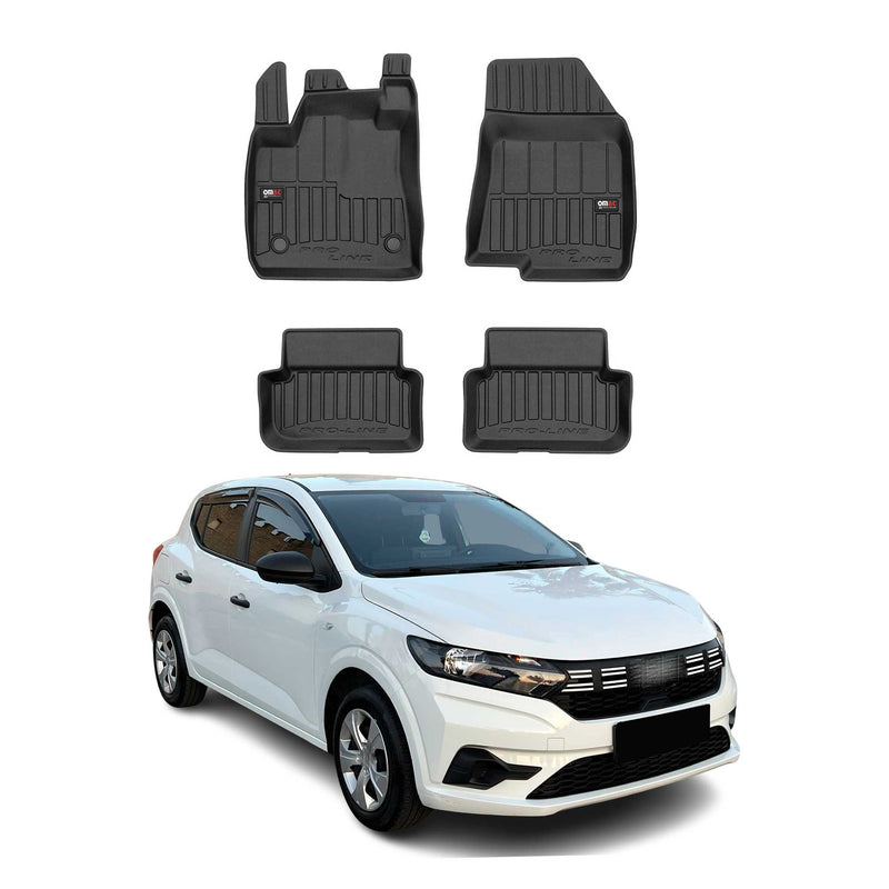 Tappetini Dacia Sandero 2021-2025 TPE Nero 4 pezzi
