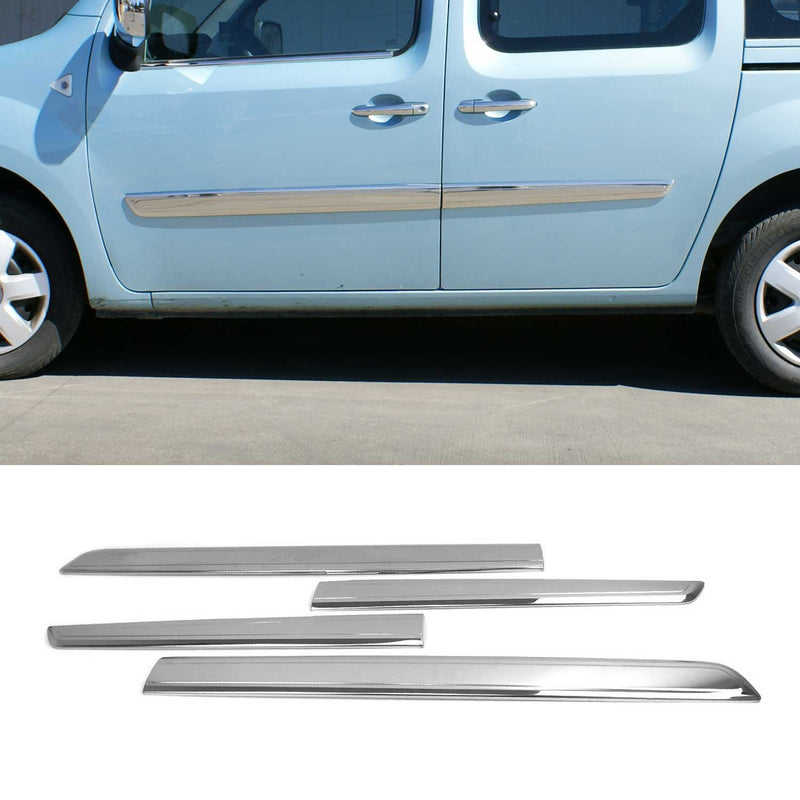 Striscia di protezione per portiera laterale, strisce per portiera, strisce di protezione per portiera per Renault Kangoo 2008-2011 Cromate 4x