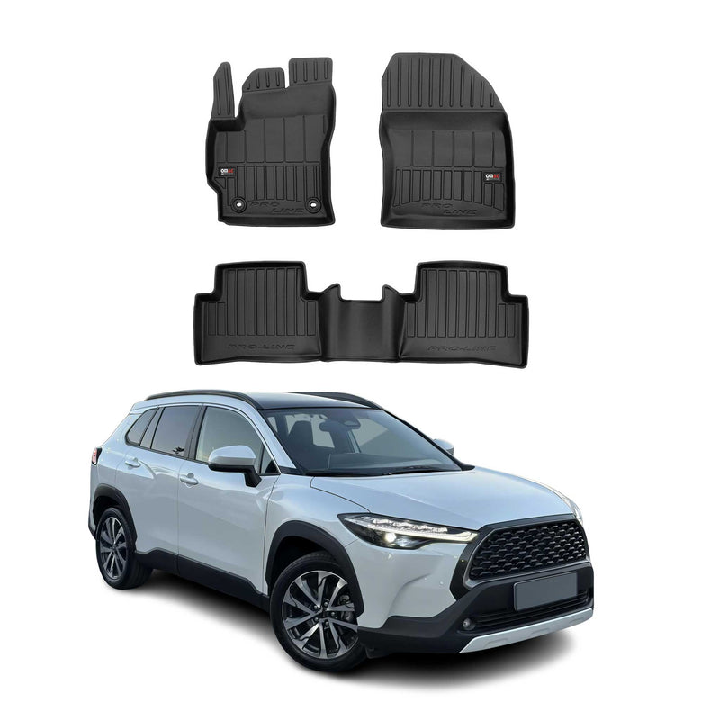 Tappetini in TPE neri per Toyota Corolla Cross 2022-2025, 3 pezzi