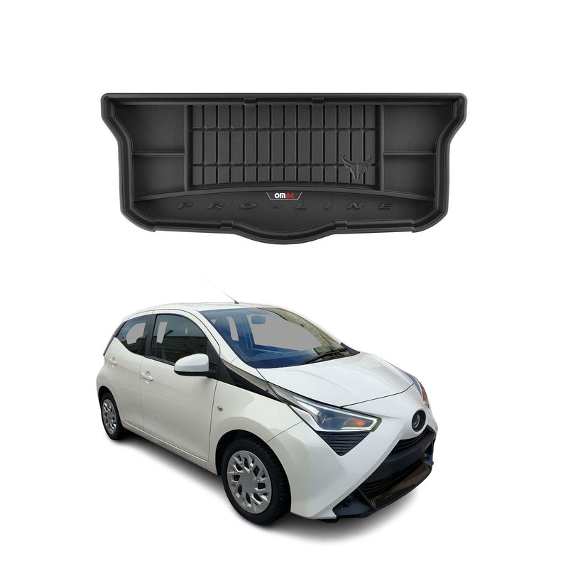 OMAC Gummi Kofferraumwanne für Toyota Aygo 2014-2025 TPE Laderaumwanne Schwarz
