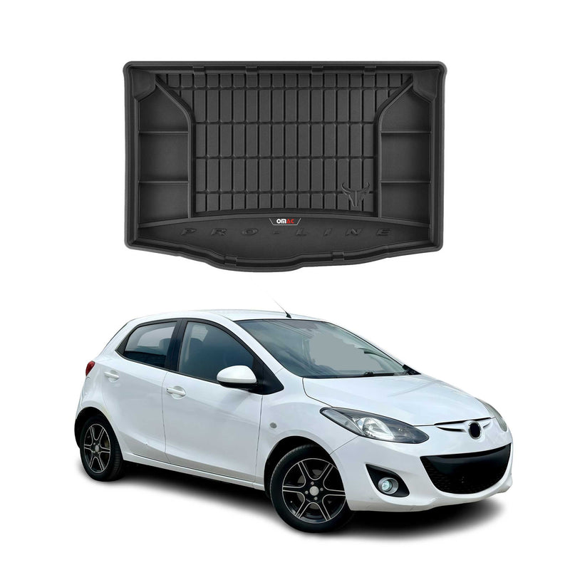 Vassoio portabagagli in gomma OMAC per Mazda 2 2014-2025, vassoio portabagagli in TPE, nero