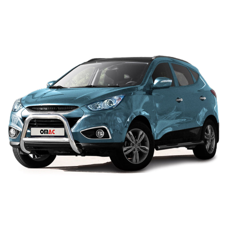 Barra di protezione anteriore per Hyundai ix35 2010-2015 in acciaio ABE argento