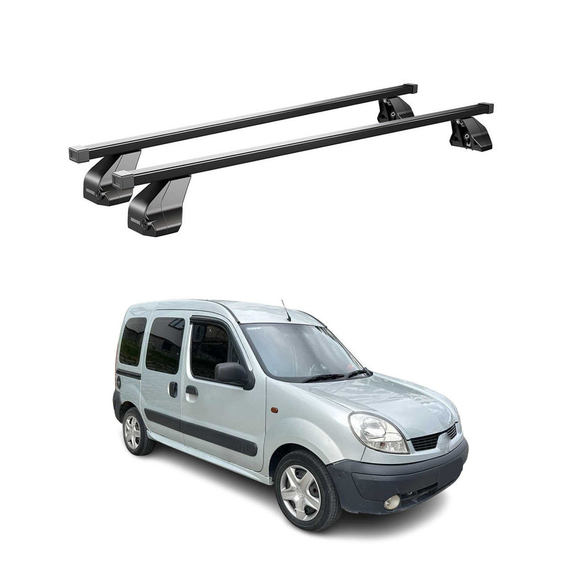 Menabo Dachträger Grundträger für Nissan Kubistar 2003-2009 Stahl Schwarz 2tlg