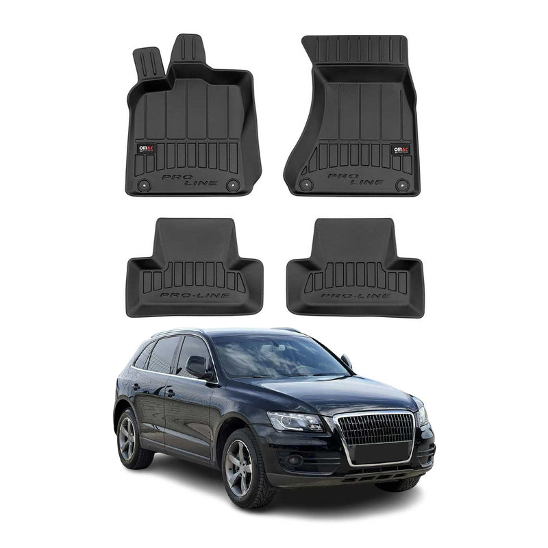 Tappetini Audi Q5 2008-2017 in TPE nero, 4 pezzi