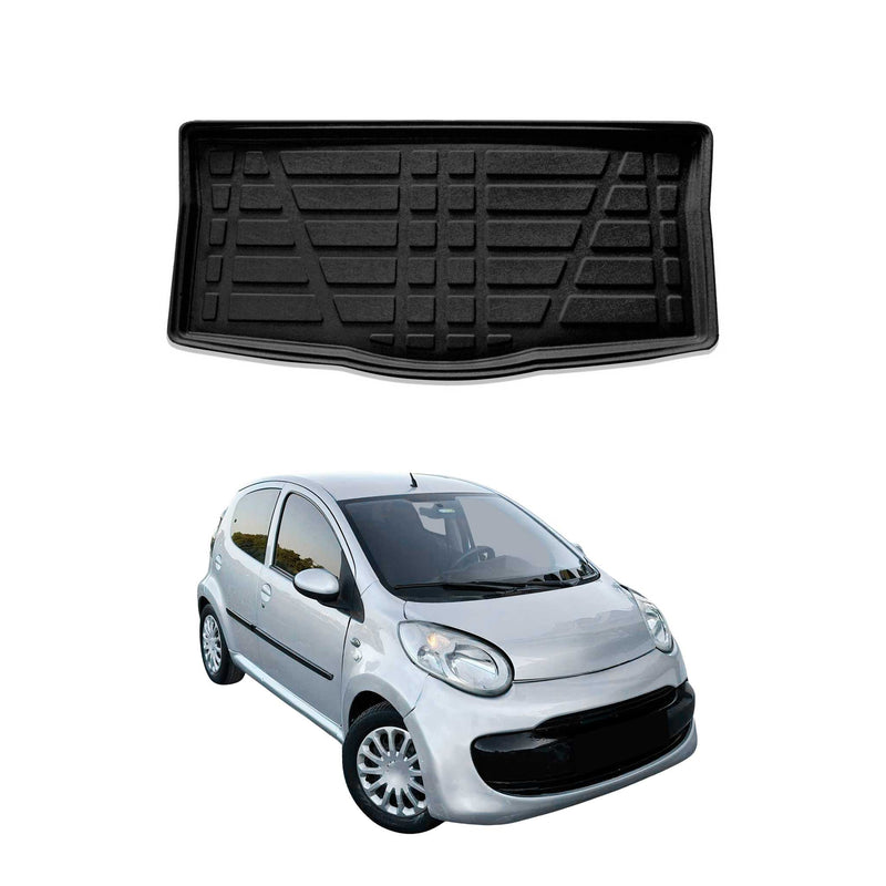 Vasca baule per Citroen C1 2005-2014 3 porte Gomma TPE Nero