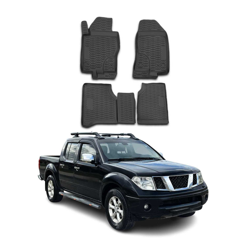 Tappetini Nissan Navara 2010-2015 in TPE nero, 4 pezzi