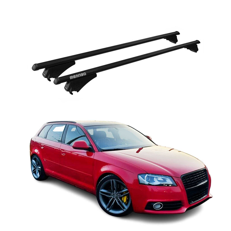 Barre portatutto Menabo per Audi A3 Sportback 2005-2013 ABE alluminio nero 2x