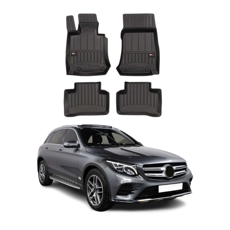 Tappetini Mercedes GLC X253 C253 2015-2022 in TPE nero, 4 pezzi