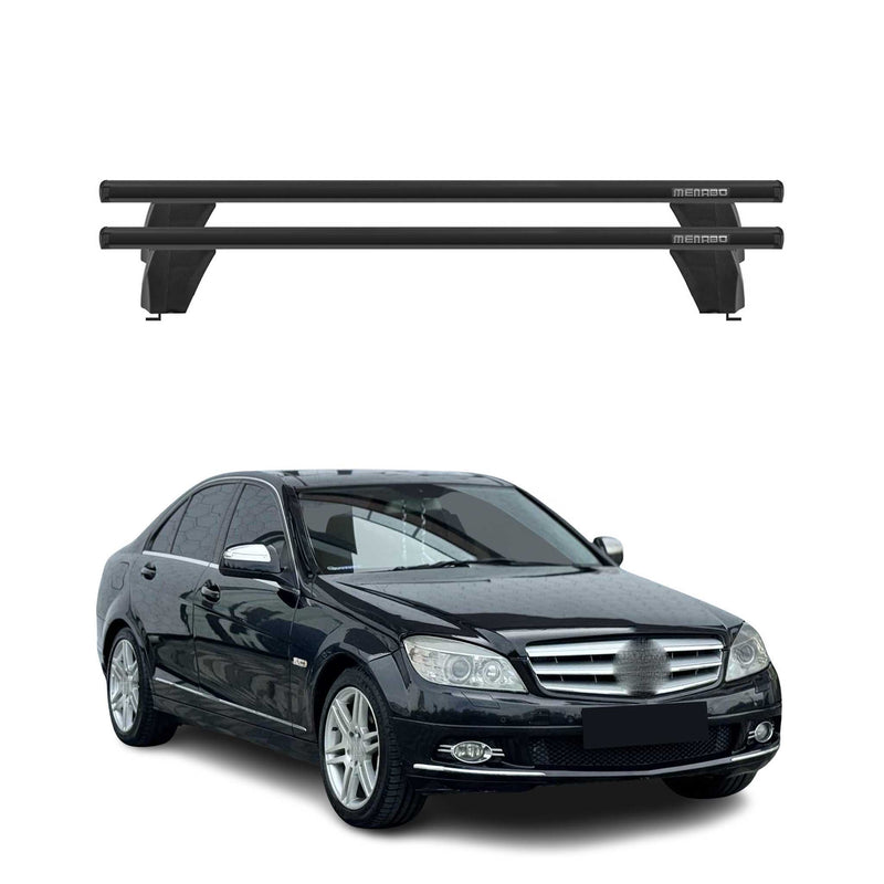 Portapacchi Menabo per Mercedes Classe C W204 2007-2013 ABE alluminio nero