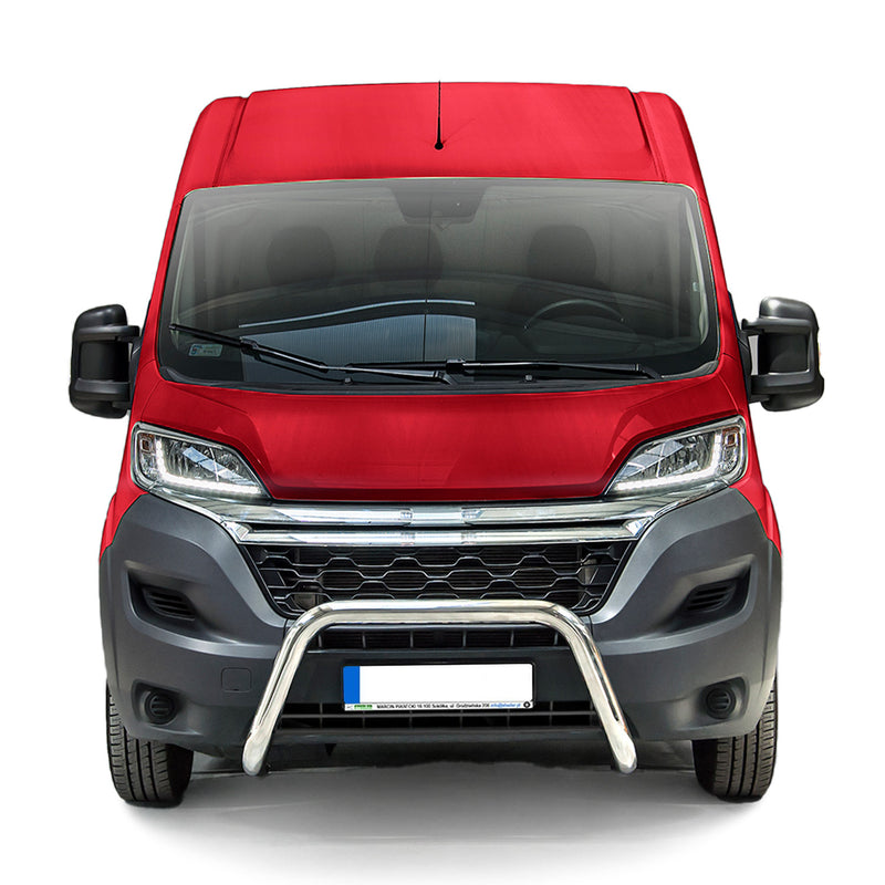 Barra di protezione anteriore per Citroen Jumper 2006-2016 con ABE acciaio argento