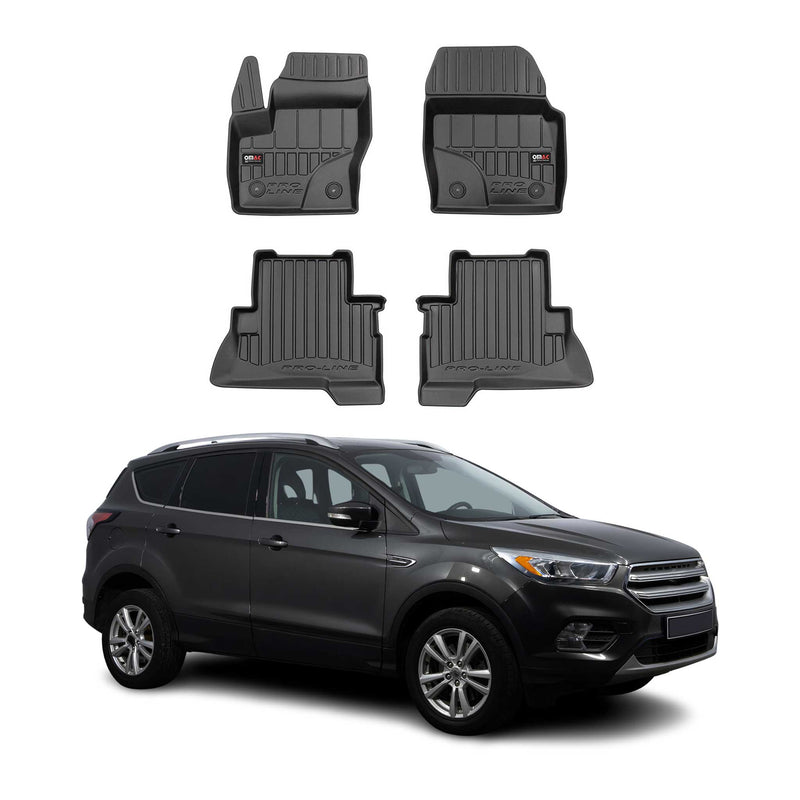 Tappetini Ford Kuga 2013-2024 in TPE nero, 4 pezzi