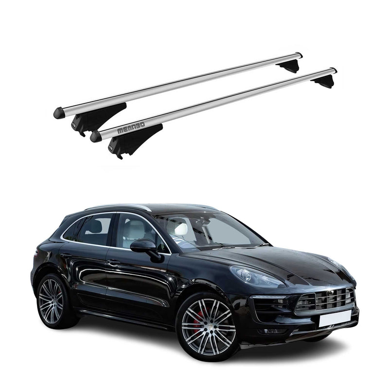 Portapacchi Menabo per Porsche Macan 2013-2018 grigio alluminio 2x