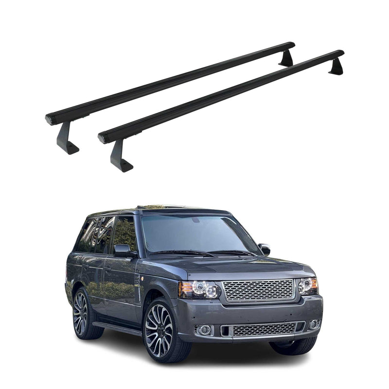 Base portapacchi per Range Rover Vogue L322 2002-2012, alluminio nero, 2 pezzi