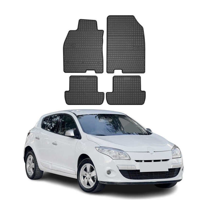 Tappetini in gomma neri per Renault Megane 2008-2015, 4 pezzi