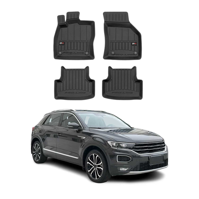 Tappetini VW T-Roc 2018-2025 in TPE nero, 4 pezzi