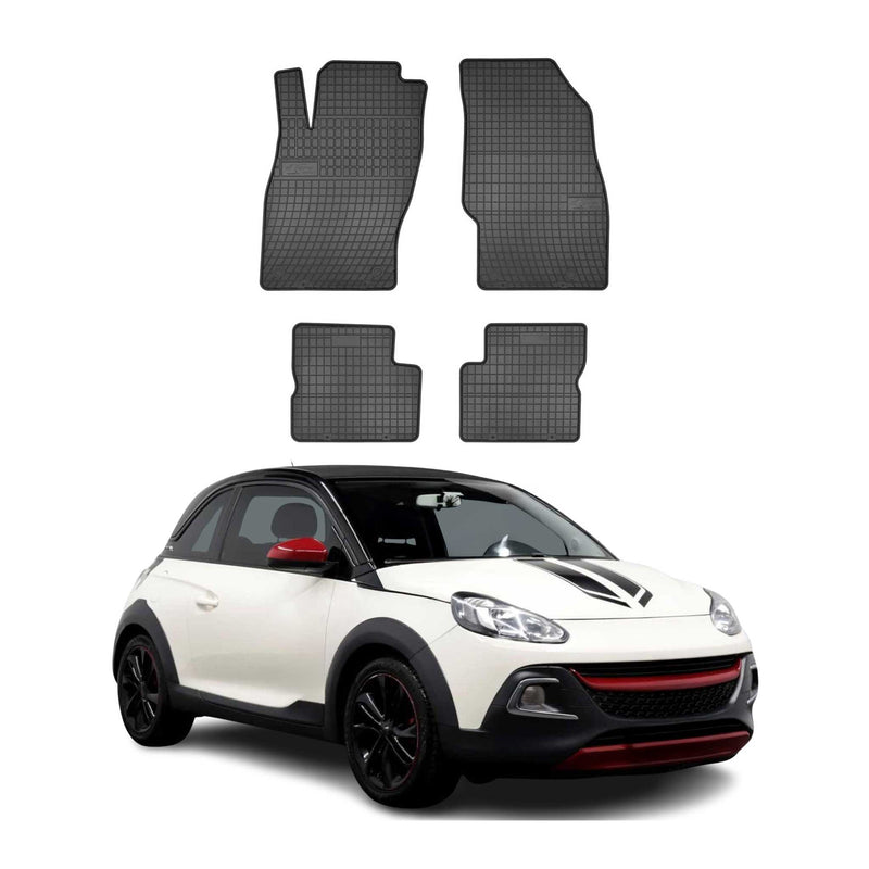 2012-2019 Opel Adam Fußmatten Gummi Schwarz 4 tlg