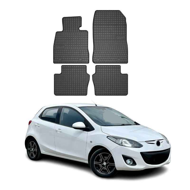 Tappetini in gomma neri per Mazda 2 2014-2025, 4 pezzi