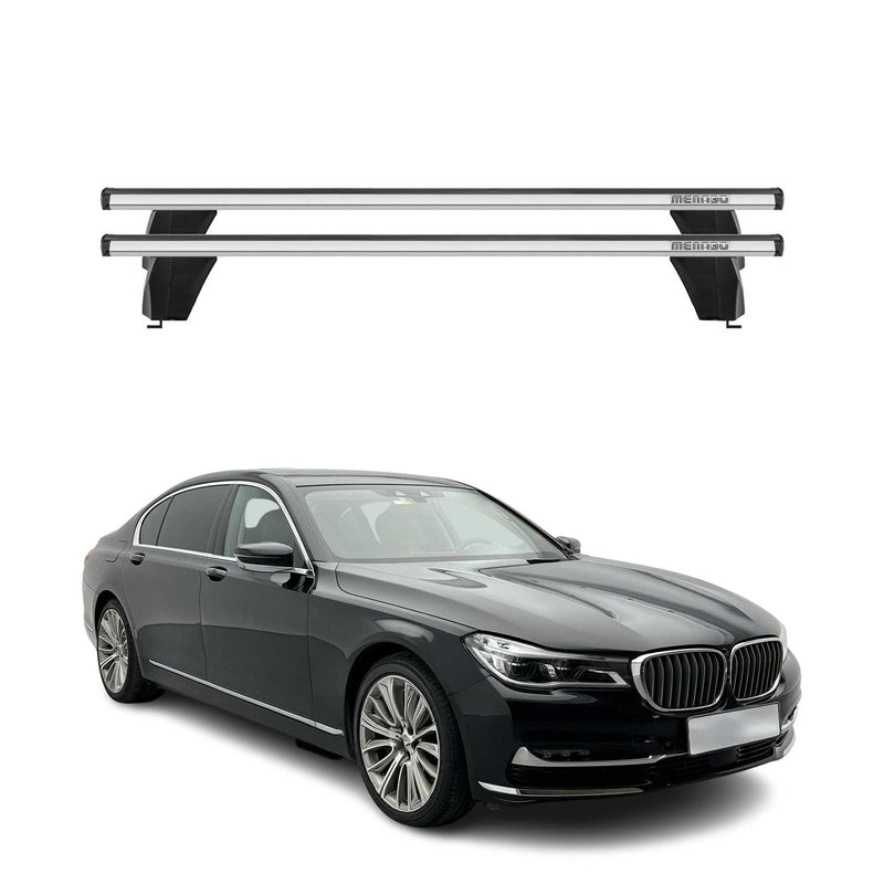 Menabo Dachträger Grundtäger für BMW 7er G11 G12 2015-2022 75kg Alu Silber 2 tlg