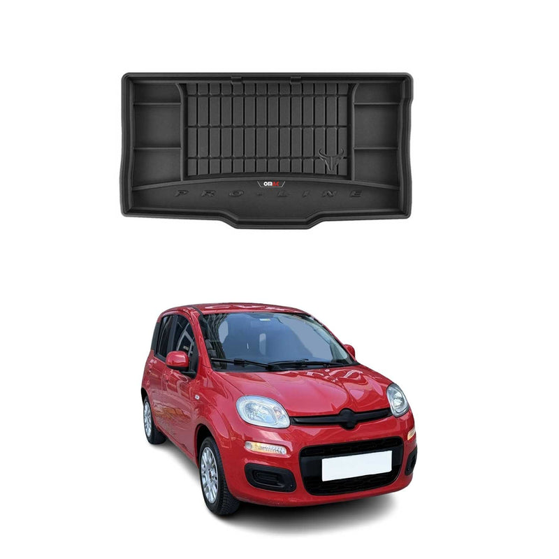Vasca baule in gomma OMAC per Fiat Panda 2011-2025 Vasca baule in TPE nera