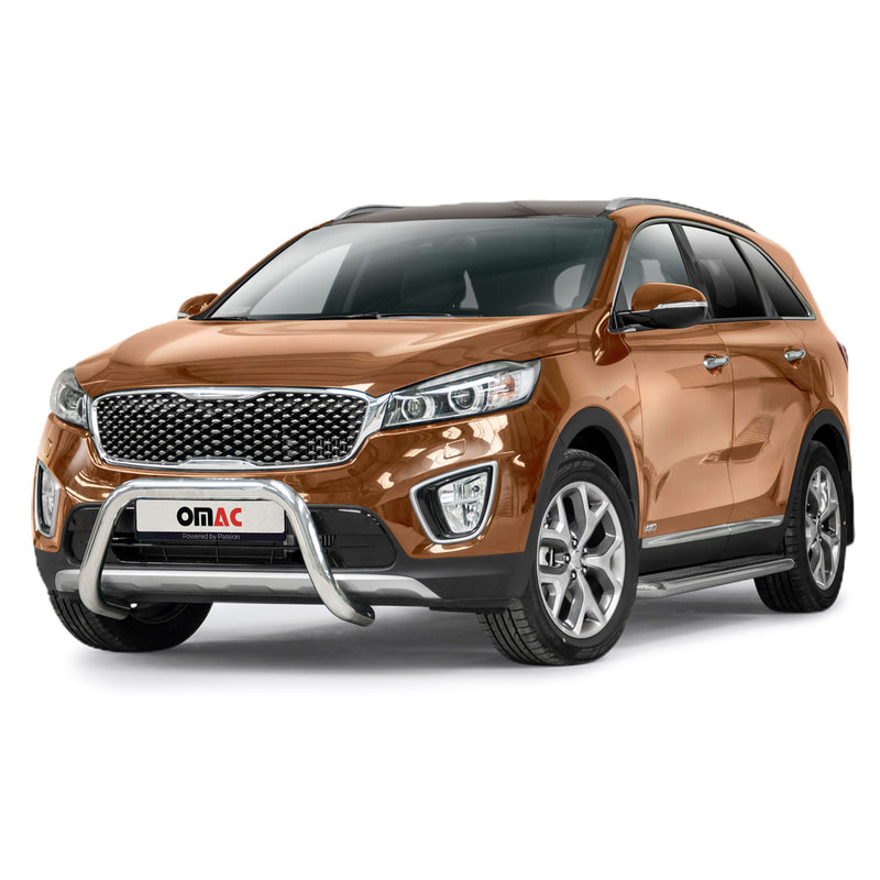 Protezione anteriore per Kia Sorento 2015-2018 con bull bar ABE argento