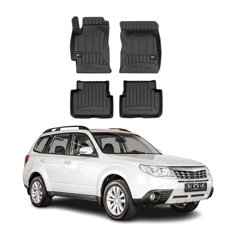 Tappetini in TPE neri per Subaru Forester 2008-2013, 4 pezzi