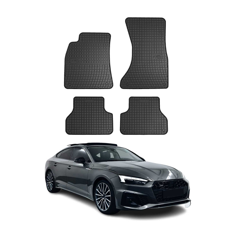 2016-2024 Audi A5 F5 Sportback Fußmatten Gummi Schwarz 4 tlg