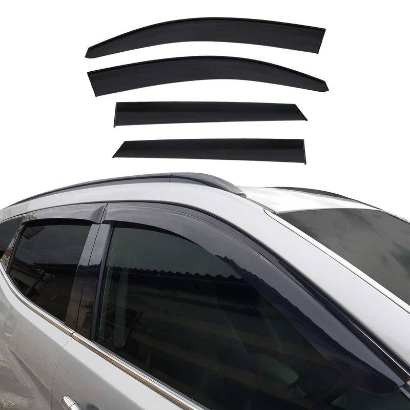 4 deflettori d'aria e deflettori antipioggia per Hyundai Tucson 2015-2020 in acrilico scuro