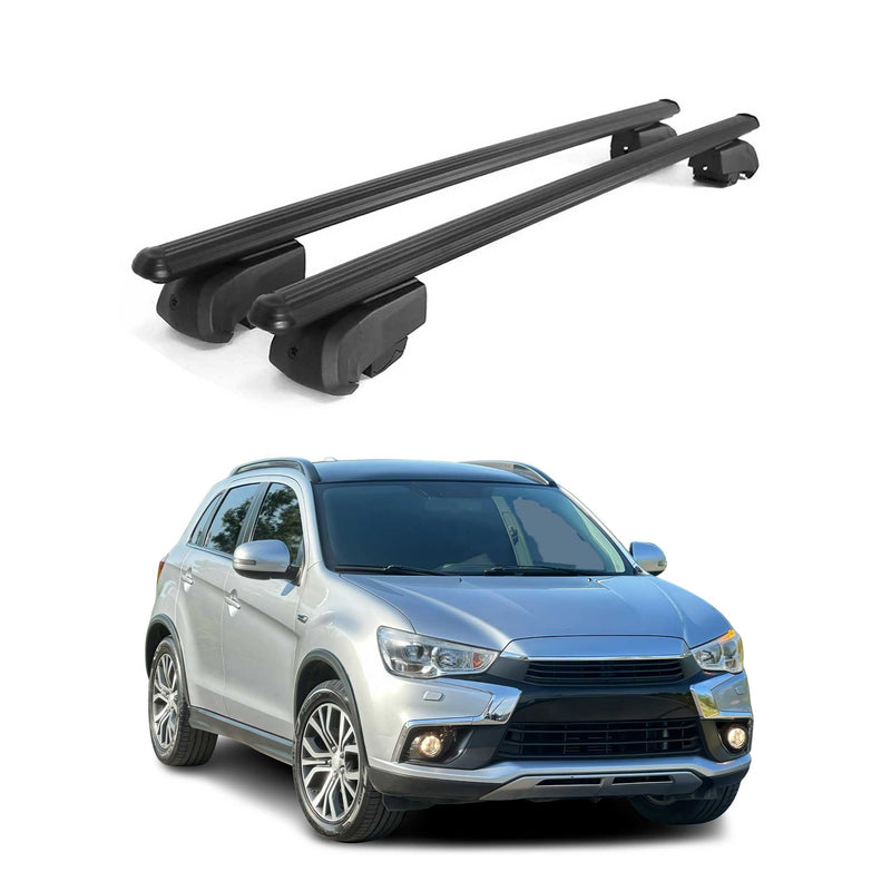 Portapacchi da tetto per Mitsubishi ASX 2010-2021 ABE alluminio nero